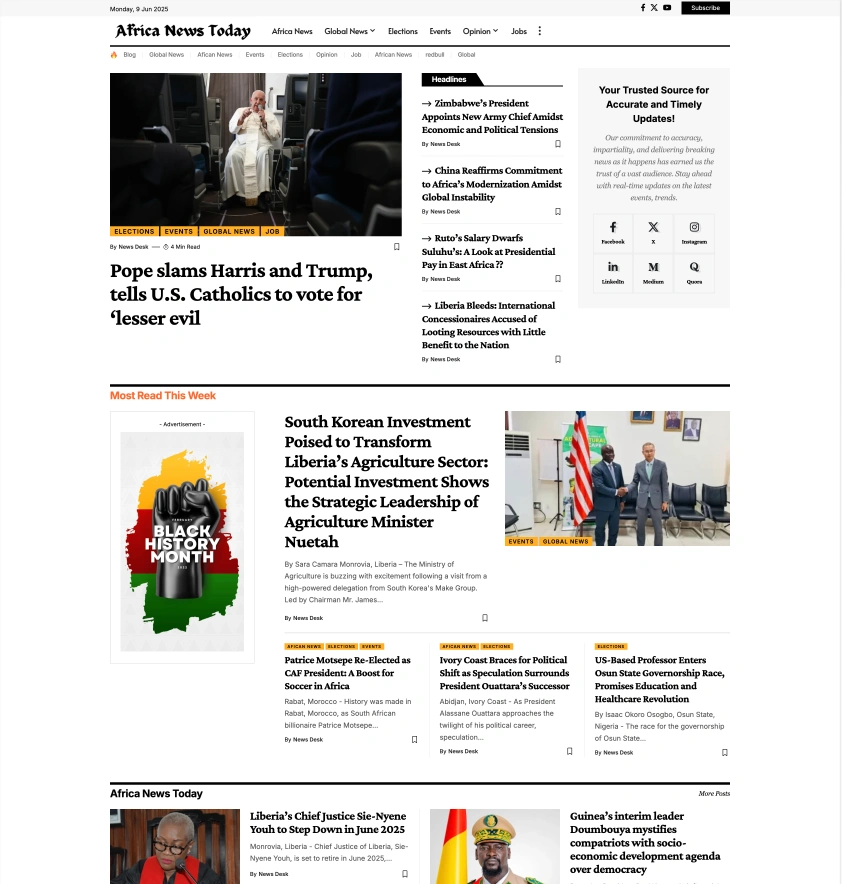 Africa News Today